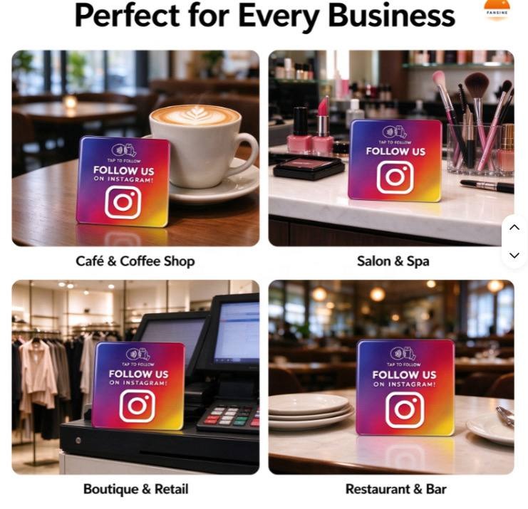 Plăcuțe NFC în Acțiune Cafenea Salon Boutique Restaurant