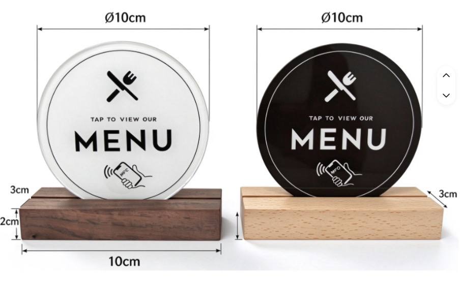 Stand Rotund Acrilic NFC Lemn Dimensiuni